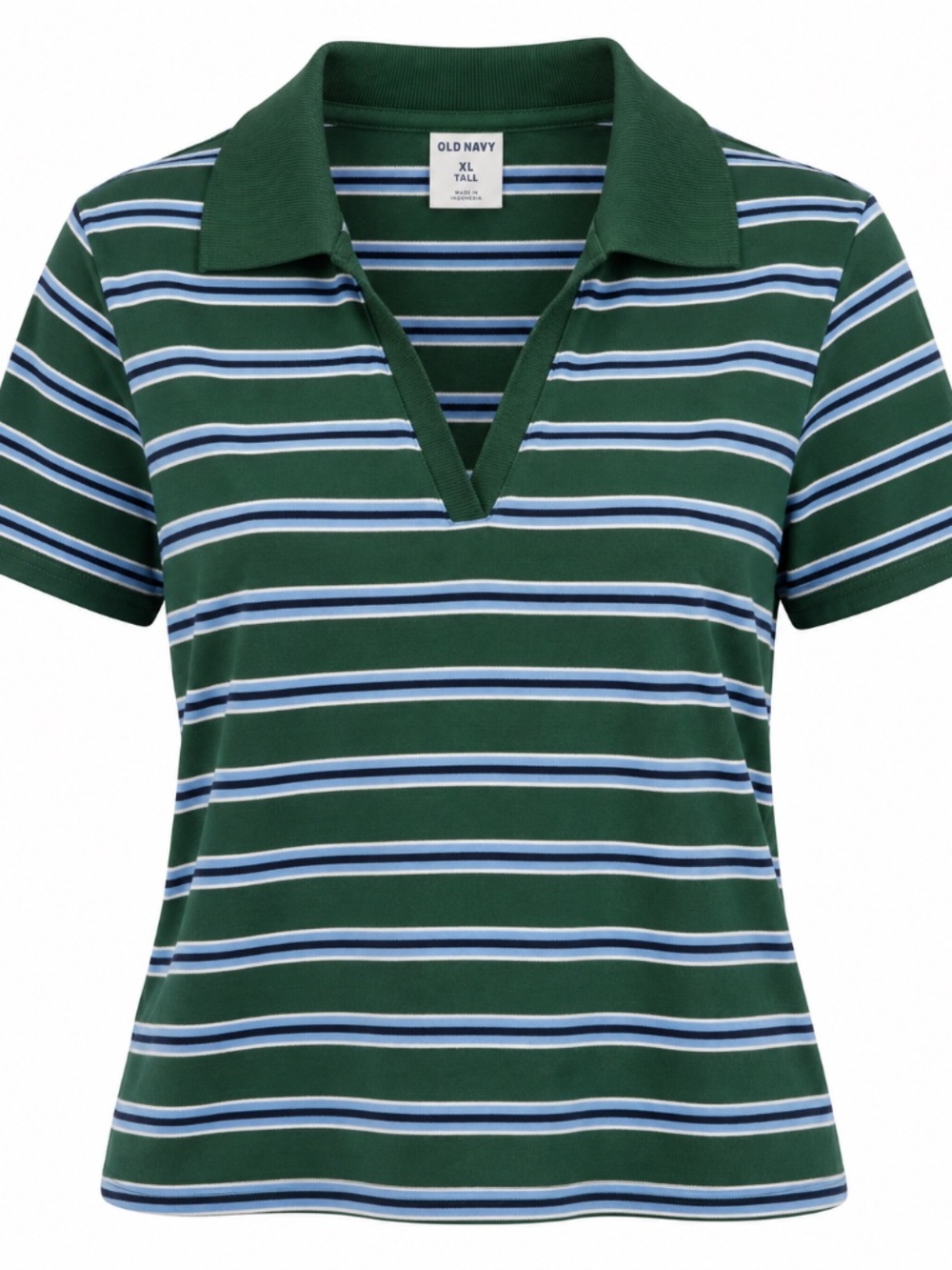 Short-Sleeve Cropped Polo